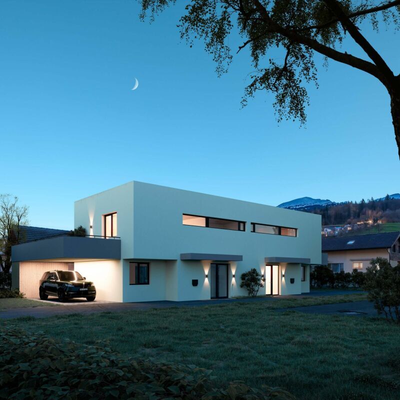 Attraktives Bauland mit bewilligtem Bauprojekt - Doppel-Einfamilienhaus mit Keller und Attika