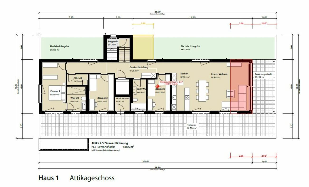 moderne 4.5-Zi. Attikawohnung mit traumhafter Rundumsicht
