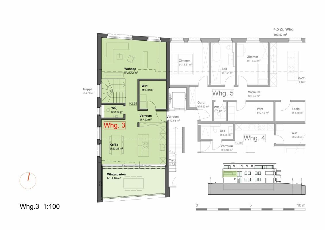 Überbauung Punkt 5 - Top 4.5 Zimmer-Maisonettewohnung